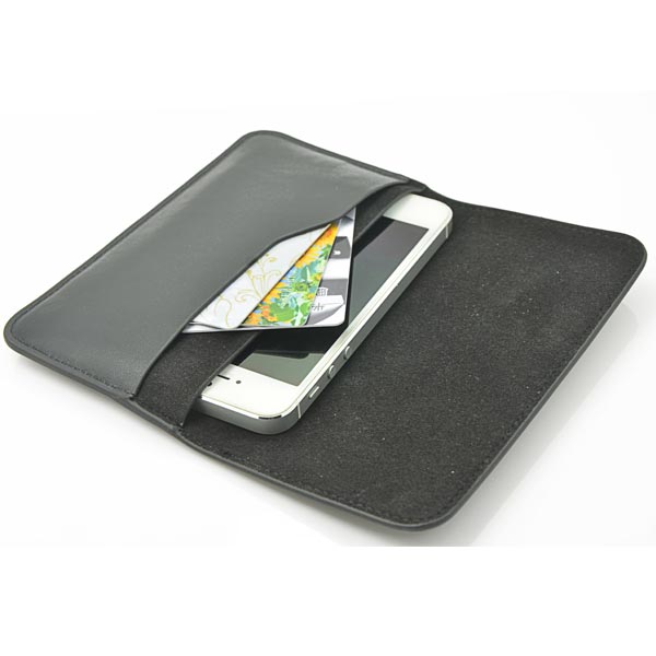 Multifunctional Leather Wallet Phone Case-Black