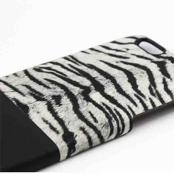Luxurious furry super soft iPhone 7s case-black/white