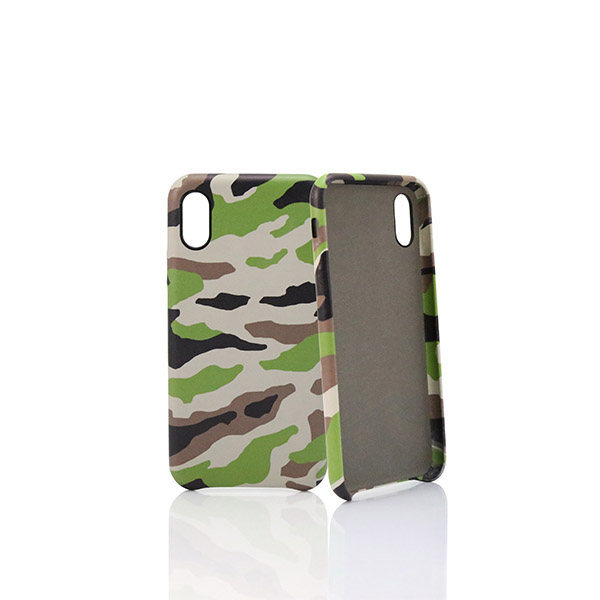 Camouflage iPhone X PC Leather Case