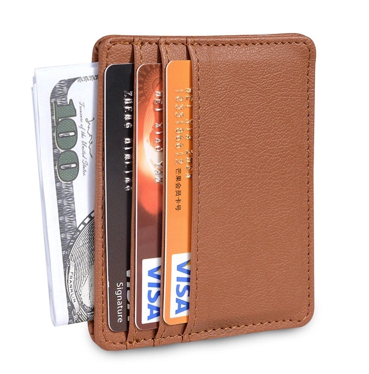 Slim Leather Business Credit Card Holder For Men